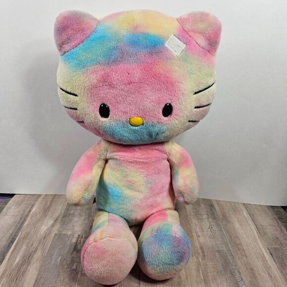 Hello Kitty Build A Bear Pastel Watercolor Plush No Bow - Picture 1 of 2